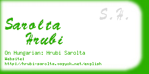 sarolta hrubi business card